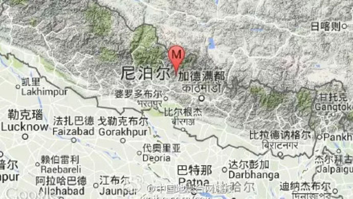 受此波及,西藏日喀则市吉隆县,聂拉木县等地震感强烈,拉萨等地有明显图片
