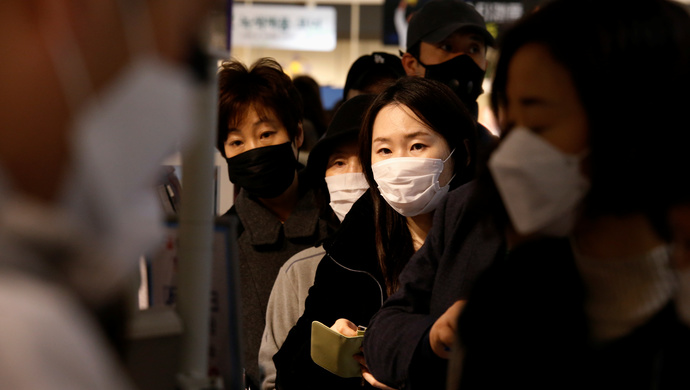 韩国新冠肺炎确诊病例累计2337例,一天增加571例