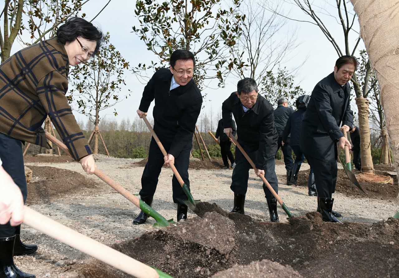 上海市领导们的植树地图