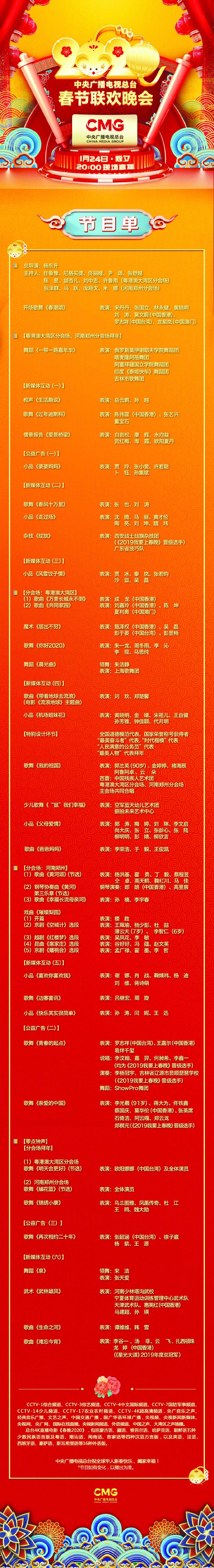 2001春晚节目单表图片