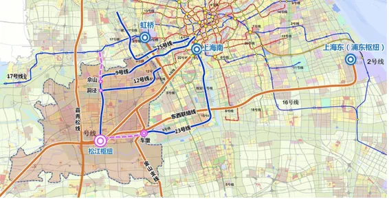 松江佘山地铁规划图片