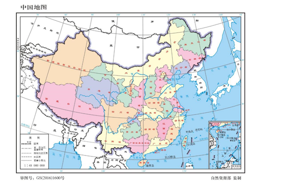 中国地图白底图片