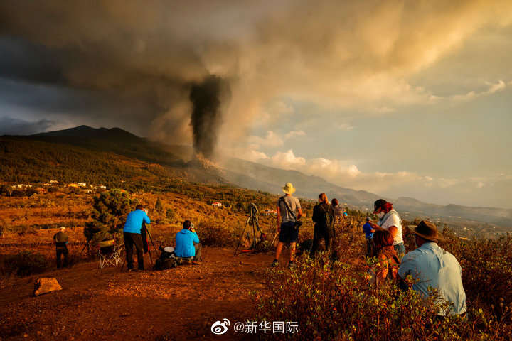 西班牙火山新增两裂缝,一夜8次地震