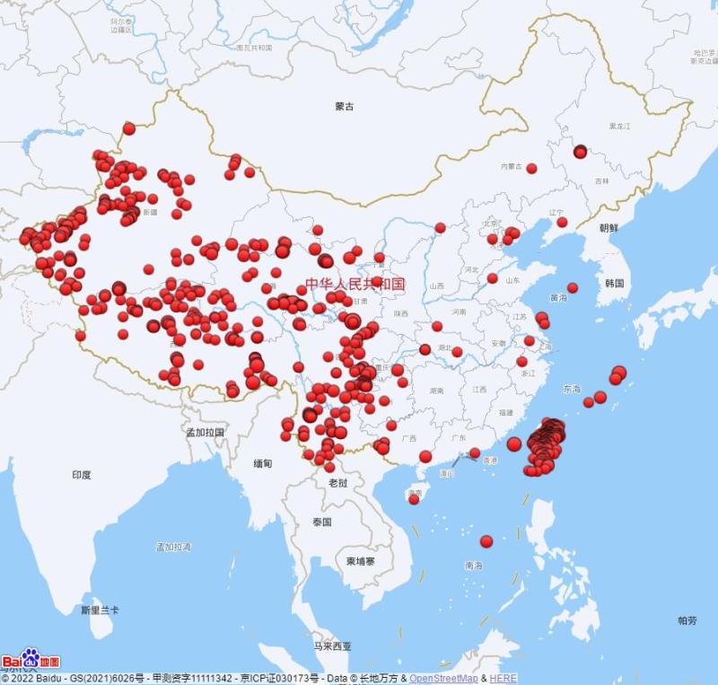 上週我國共發生三級以上地震16次最高53級在此地