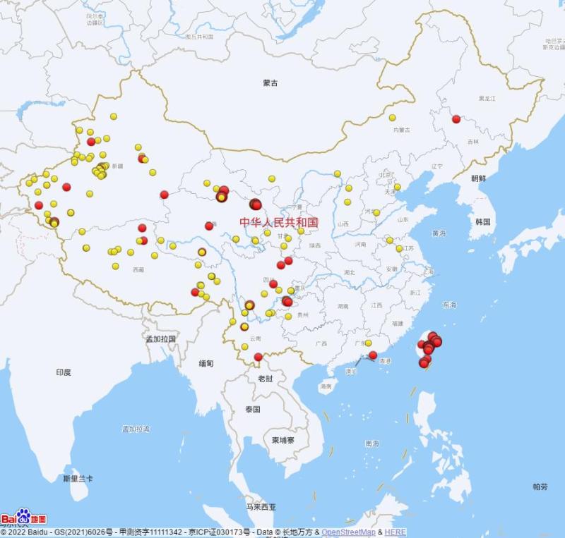 上週我國共發生三級以上地震16次最高53級在此地