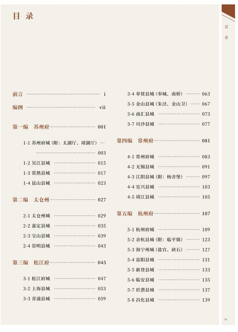 《江南近代城镇地图萃编》目录 出版方提供