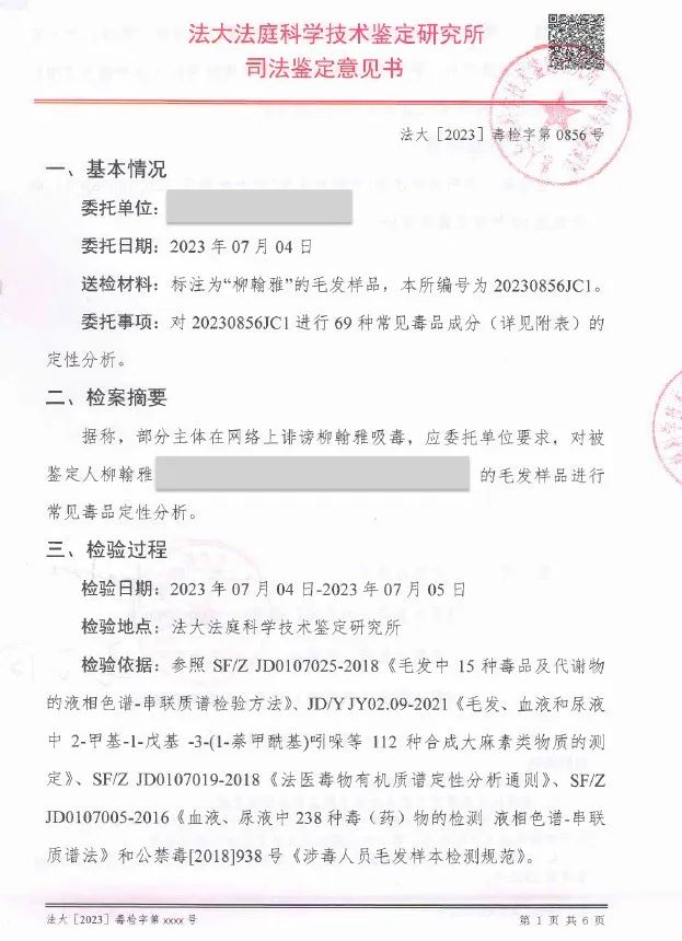 鹦鹉晒月毒后重生计_阿雅方晒毛发及尿液检测报告_质检报告内检和外检的区别