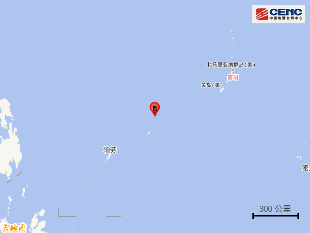 加罗林群岛发生59级地震