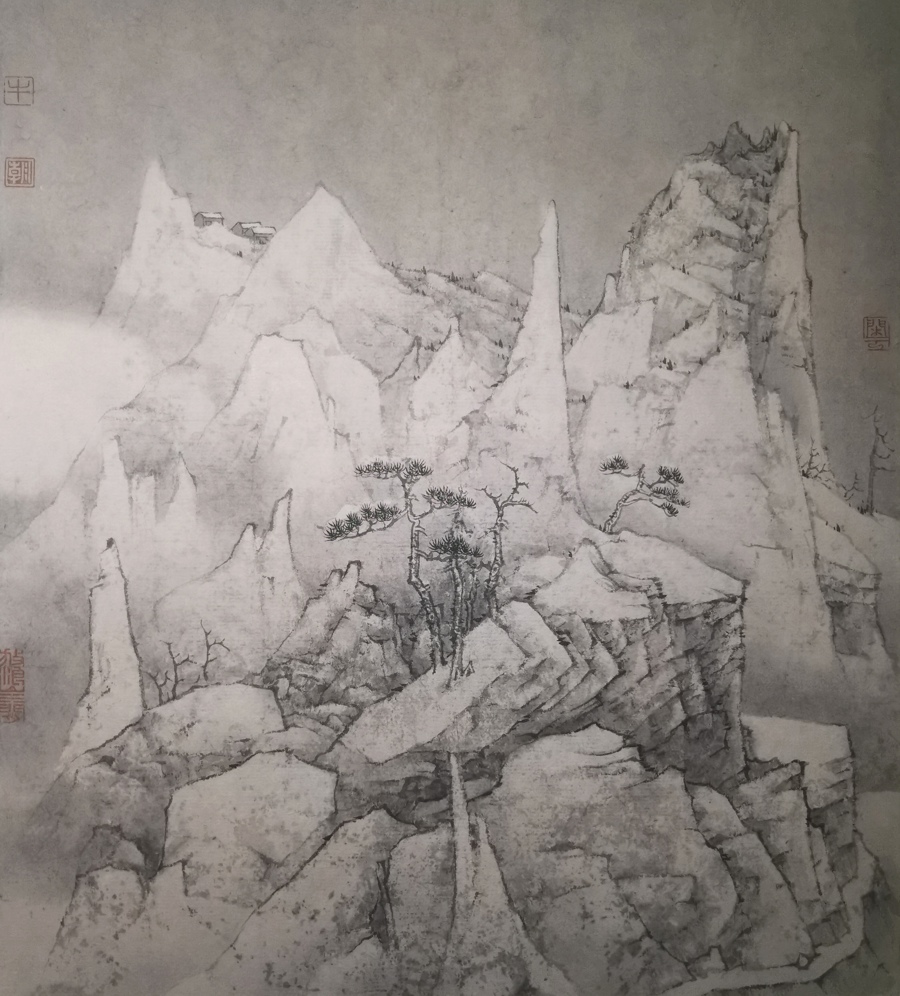 脉出渐江,湖山放怀,牛朝山水画作品展在京启幕