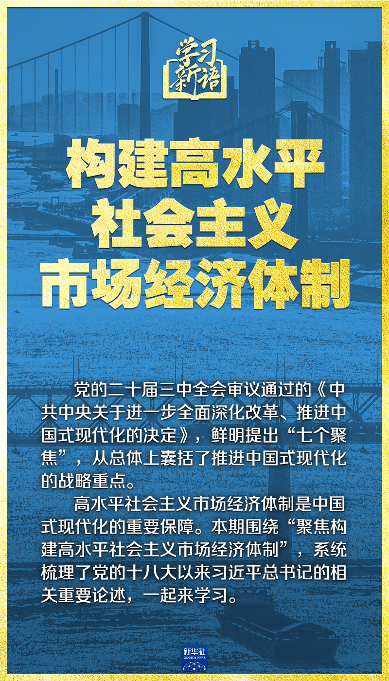 学习新语|领悟"七个聚焦":构建高水平社会主义市场经济体制