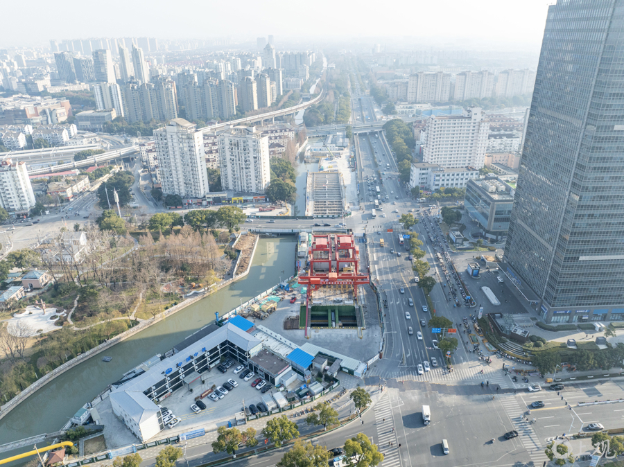 上海市域嘉闵线,示范区线迎建设节点:多座车站主体结构封顶,盾构掘进