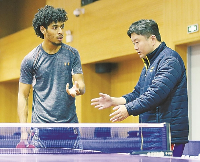 中国乒乓球学院在海外推广乒乓球运动,巴布亚新几内亚选手来沪集训