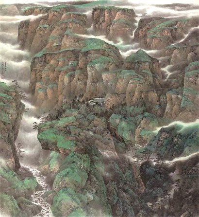 云从何处来（中国画）乐震文