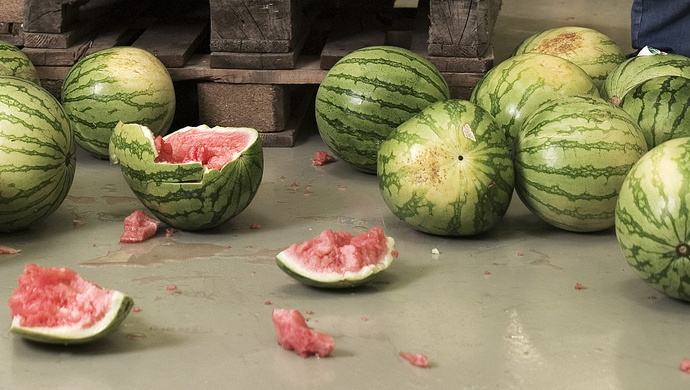 湖南永州回应摊贩西瓜和电子秤遭保安砸系街道聘请