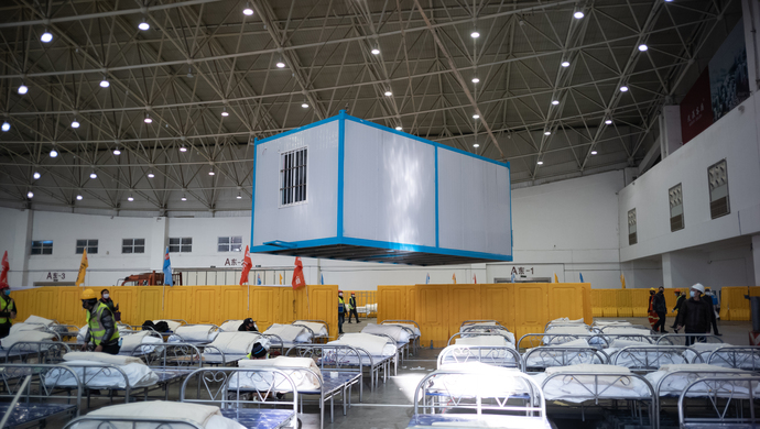 武汉纪视速度速度方舱医院建成