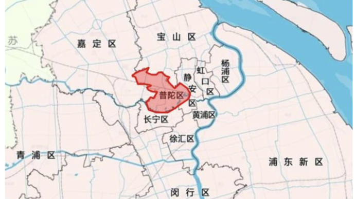 上海普陀区位置图片