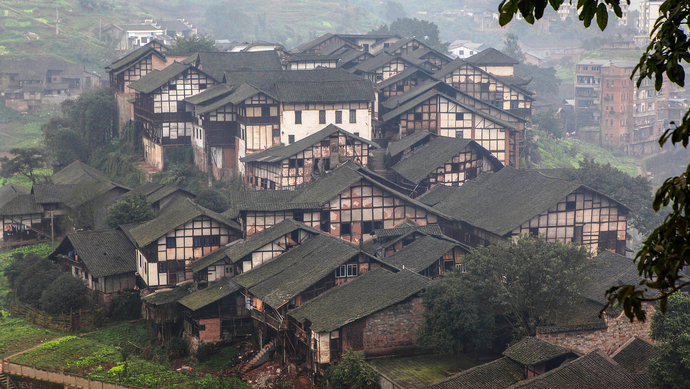 四川福宝古镇发生垮塌,百年文保老屋成"危房"