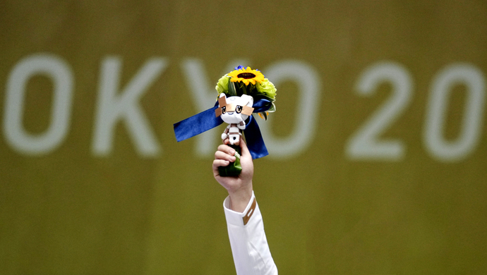 奥运会颁奖花束图片