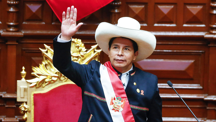 据路透社6日报道,秘鲁总统佩德罗卡斯蒂略(pedro castillo)领导下的新