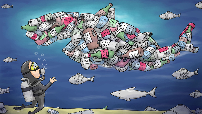 【麻栗子】海洋垃圾与鱼儿