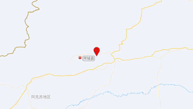 新疆阿克苏地区拜城县发生48级地震