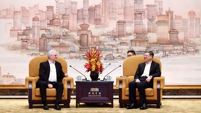 陈吉宁会见世界技能组织弗朗西斯•乌汉、大卫·霍伊