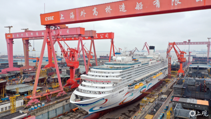 【城事】第二艘国产大型邮轮3月中旬出坞，5月底出海试航