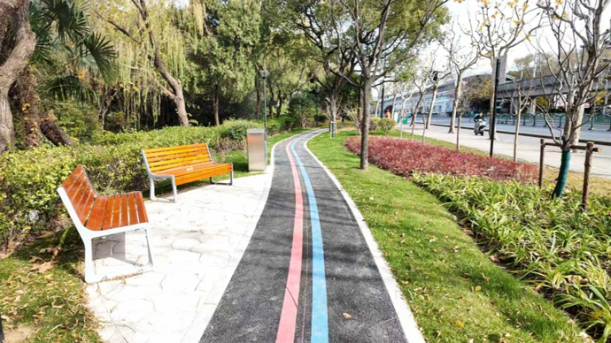 打造张江“都市绿洲”，祖冲之路北侧景观步道焕新开放