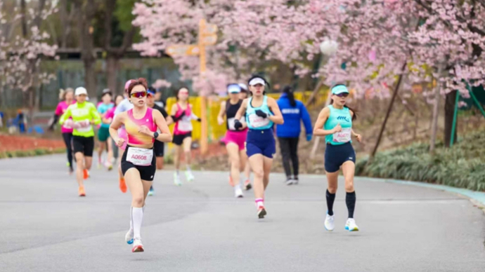 用脚步丈量春光，2026上海樱花节·女子十公里精英赛在顾村公园浪漫开跑