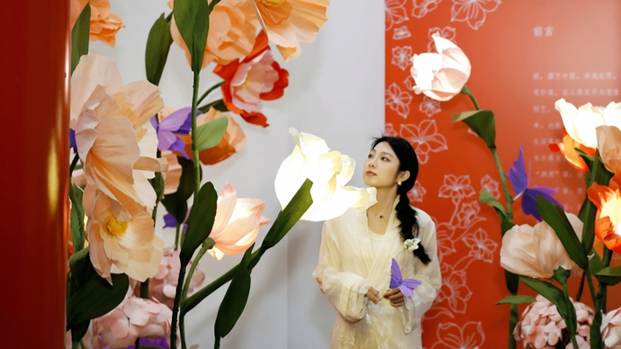 “纸言片语”当代纸艺作品展在杨浦图书馆开幕