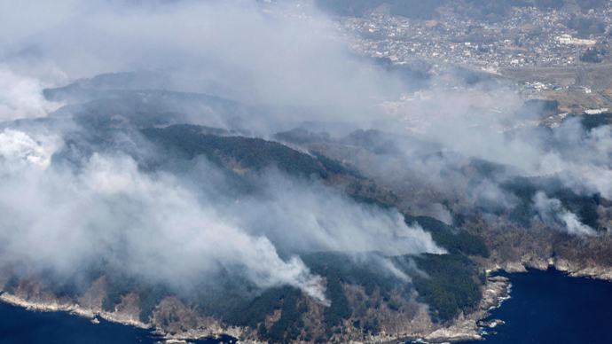 日本岩手县山火过火面积接近1200公顷