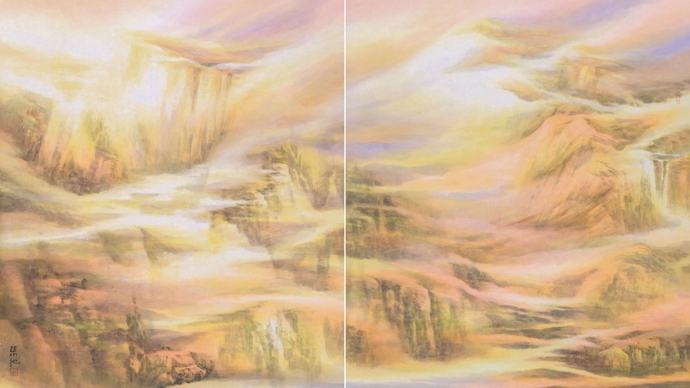 张弛新作《浮光谒岳》，全新的水墨尝试与思想凝练