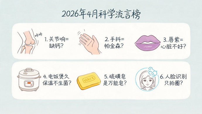 嘴唇发紫就是心脏不好？人脸识别只拍一个“圈”？来看4月科学流言榜→