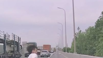 上海高架这一幕刷屏：男子突然下车一顿操作！网友点赞喊话交警！警方严肃提醒