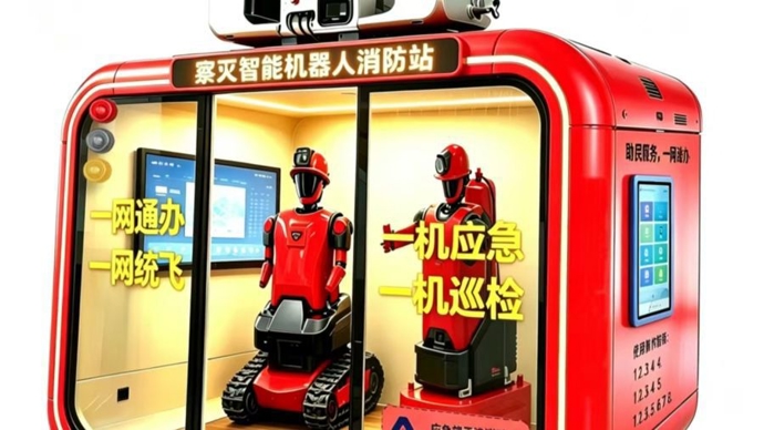 国内首个机器人微消防站在陆家嘴落地