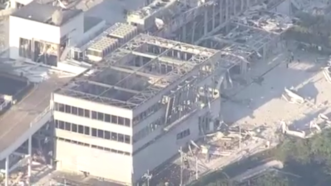 日本熊本地震波及商场已确认数人死亡，一工厂烟囱倒塌9人下落不明