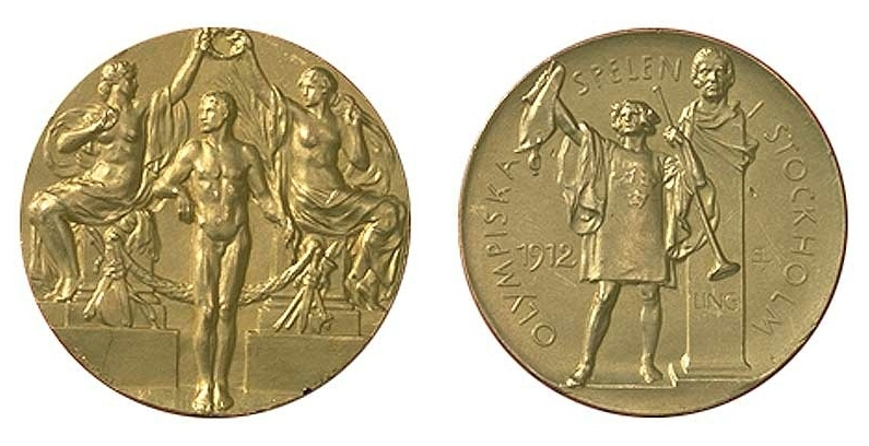 1912年奥运会金牌 来源:网络